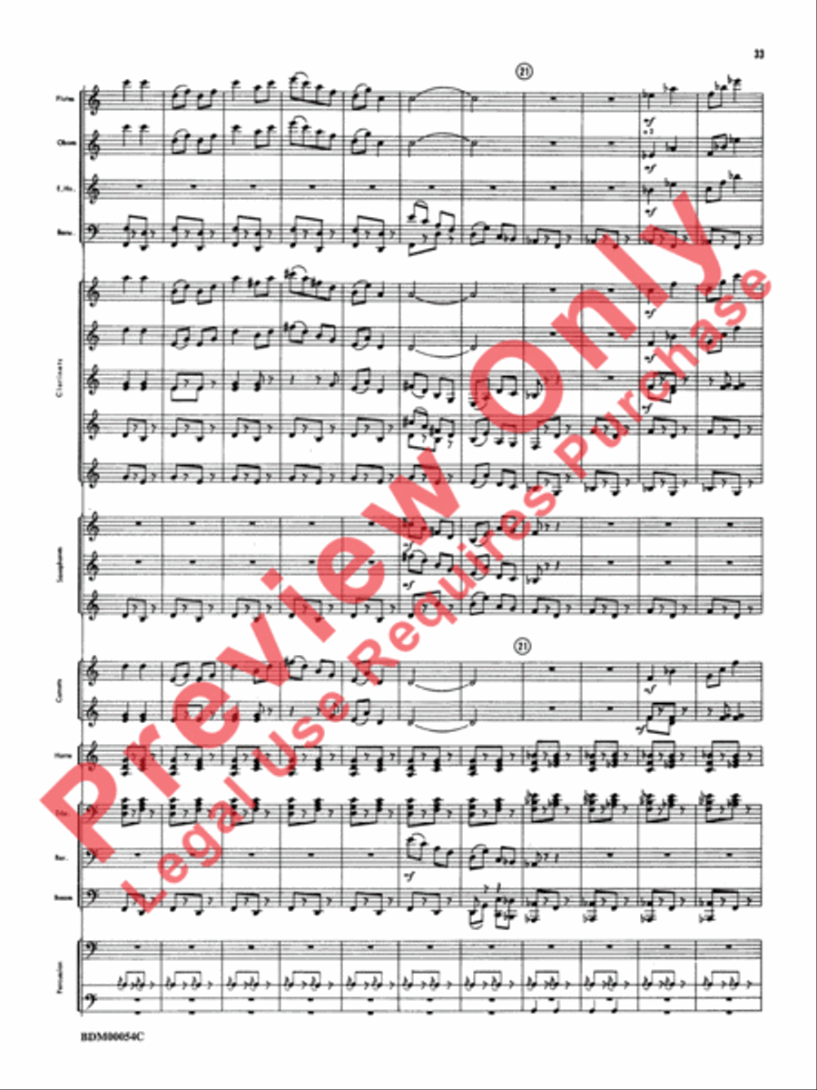 Symphonic Suite Concert Band scores gallery preview page 36