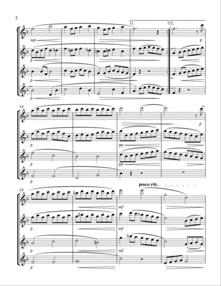 Over The Rainbow Flute Quartet scores gallery preview page 3