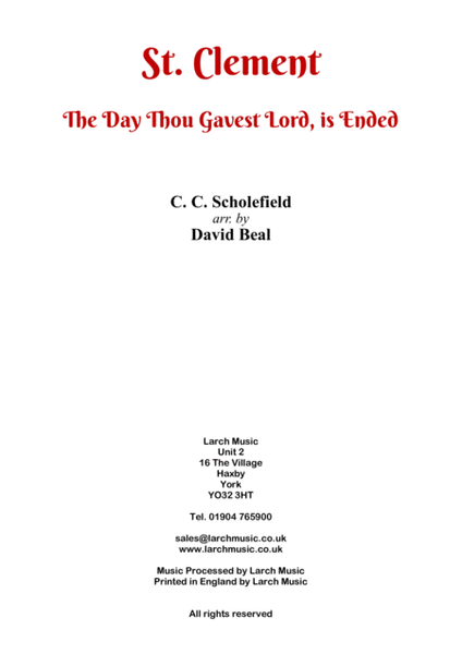 ST. CLEMENT (The Day Thou Gavest Lord Is Ended) - Brass Band