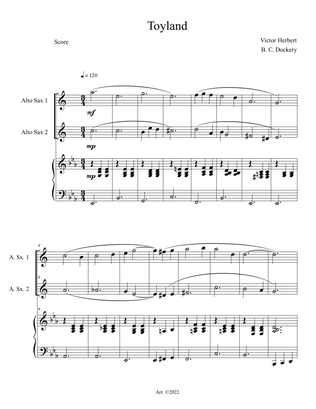 Toyland (Alto Sax Duet with Piano Accompaniment)
