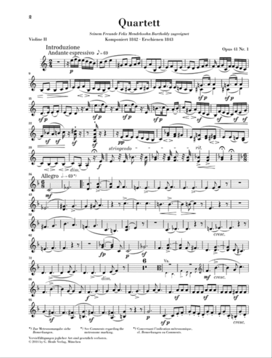 String Quartets Op. 41 String Quartet scores gallery preview page 3