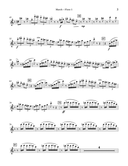 March from Suite for Variety Orchestra, No. 1 - Flute 1