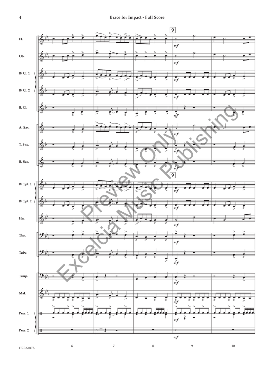 Brace for Impact Concert Band scores gallery preview page 5