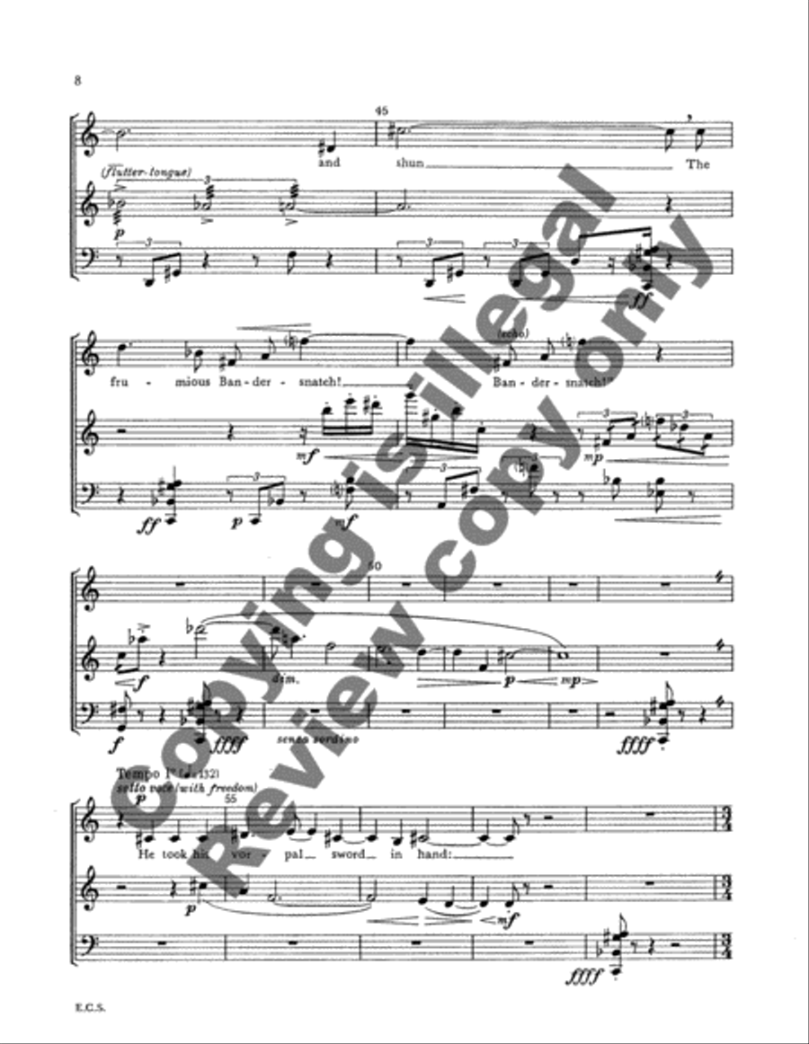 Jabberwocky Flute scores gallery preview page 6