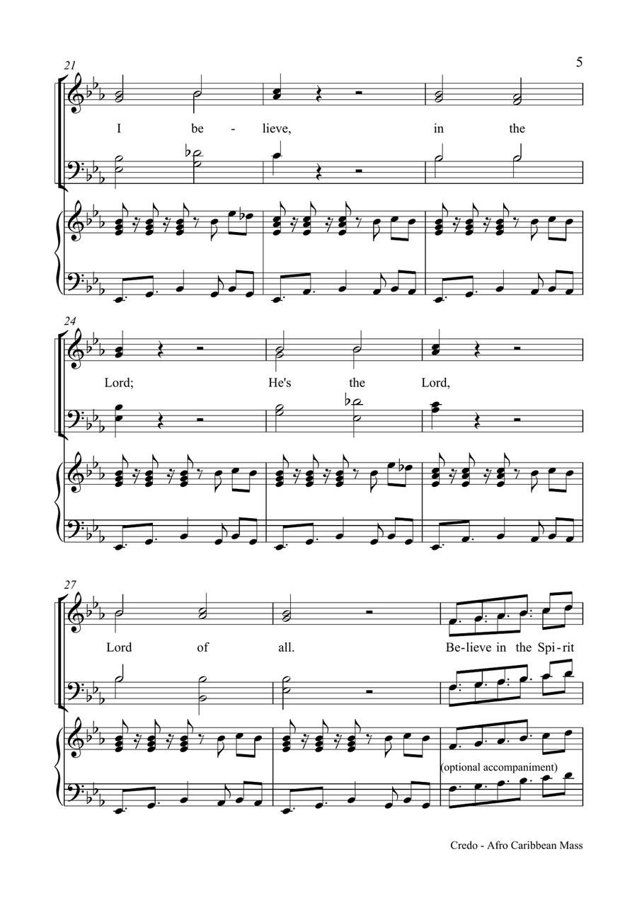 Credo (I Believe) 4-Part scores gallery preview page 4