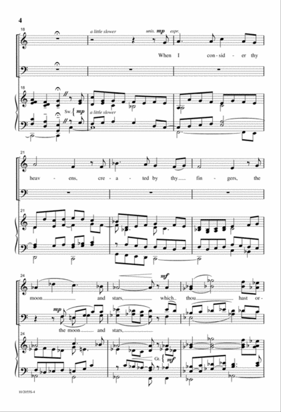 Psalm 8 4-Part scores gallery preview page 4
