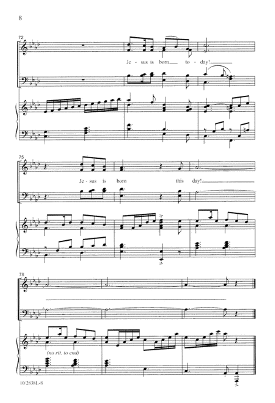 Jesus is Born Today Jesus is Born Today 4-Part scores gallery preview page 8