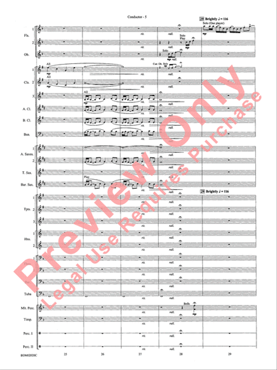 Prairiesong Concert Band scores gallery preview page 8