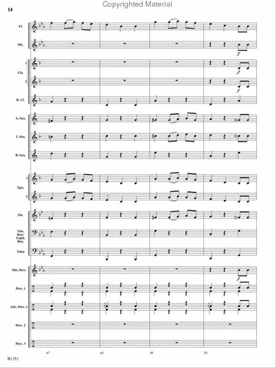 A Canterbury Christmas Concert Band scores gallery preview page 13