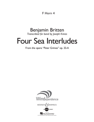 Book cover for Four Sea Interludes (from the opera "Peter Grimes") - F Horn 4