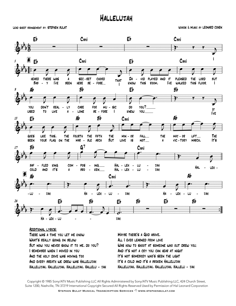 Hallelujah Large Ensemble scores gallery preview page 1