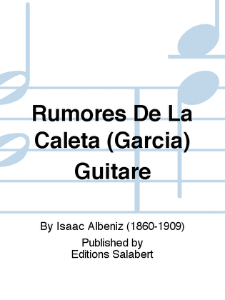 Book cover for Rumores De La Caleta (Garcia) Guitare