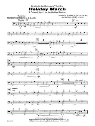 Holiday March (A Concert March for the Holiday Season): WP 1st B-flat Trombone B.C.