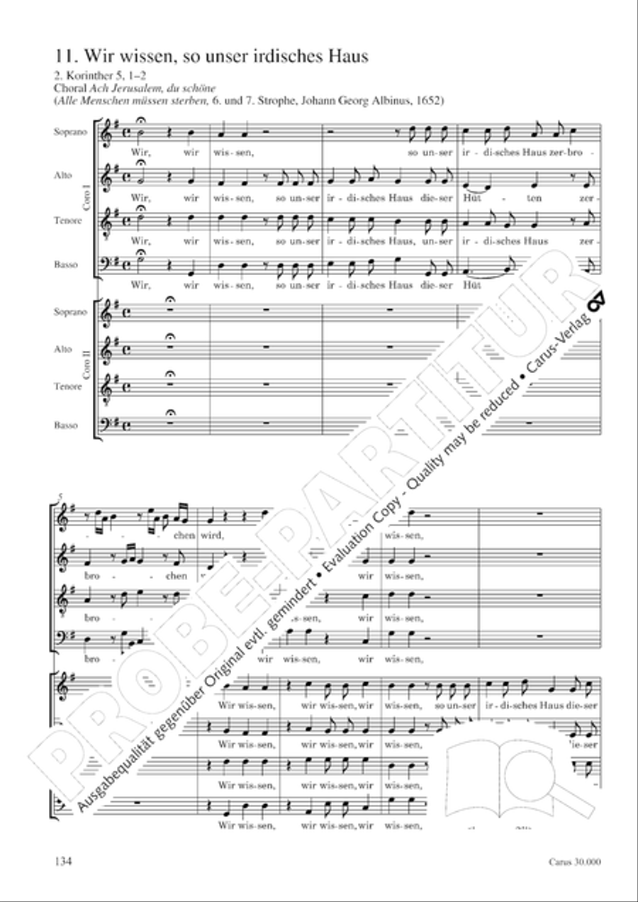J.L. Bach: The complete motets Choir scores gallery preview page 141
