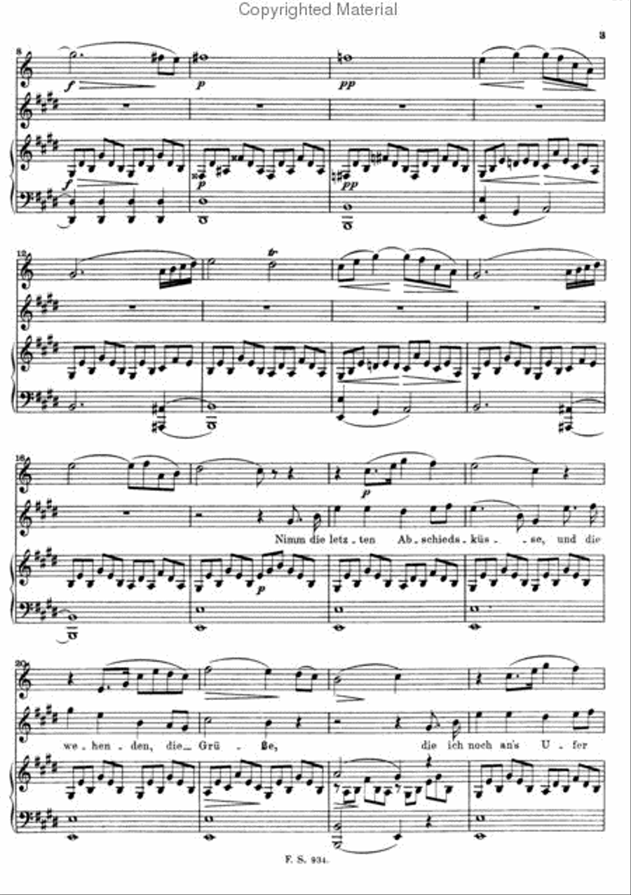 Auf dem Strom D 943 [Op. post. 119] Voice scores gallery preview page 2