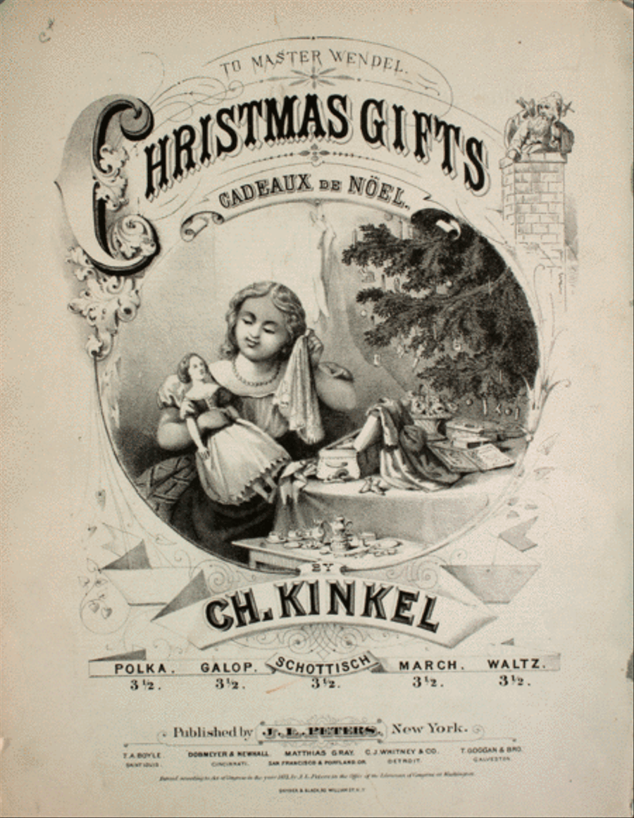 Christmas Gifts. Cadeaux de Noel. Christmas Gift Waltz Piano Solo scores gallery preview page 1