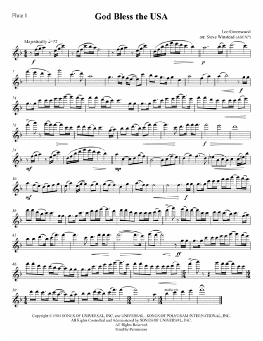 God Bless The U.s.a. God Bless The U.s.a. Woodwind Quartet scores gallery preview page 4