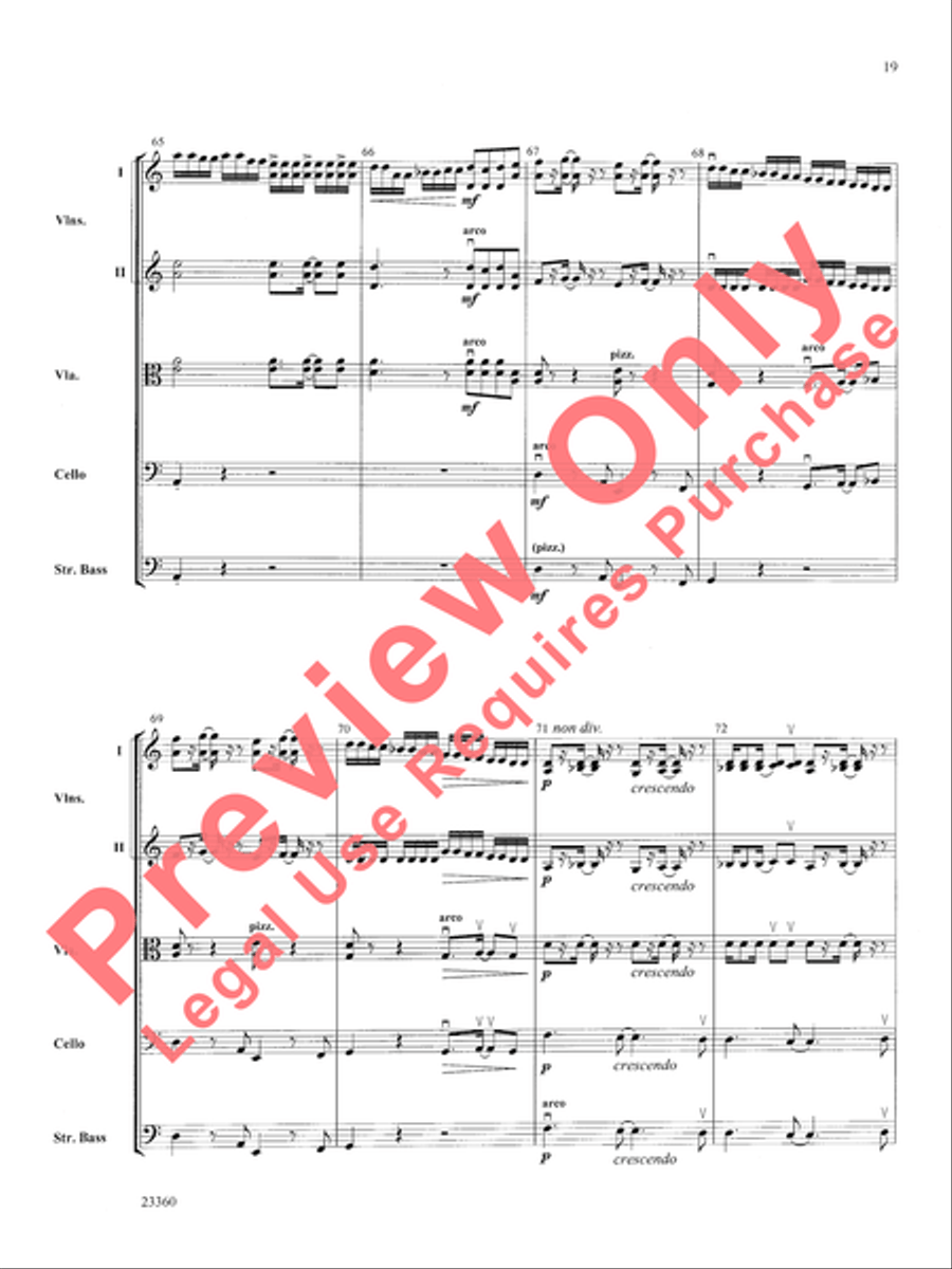 Folk Tune Air and Fiddler's Fury String Orchestra scores gallery preview page 20