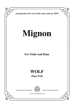 Book cover for Wolf-Mignon, for Violin and Piano