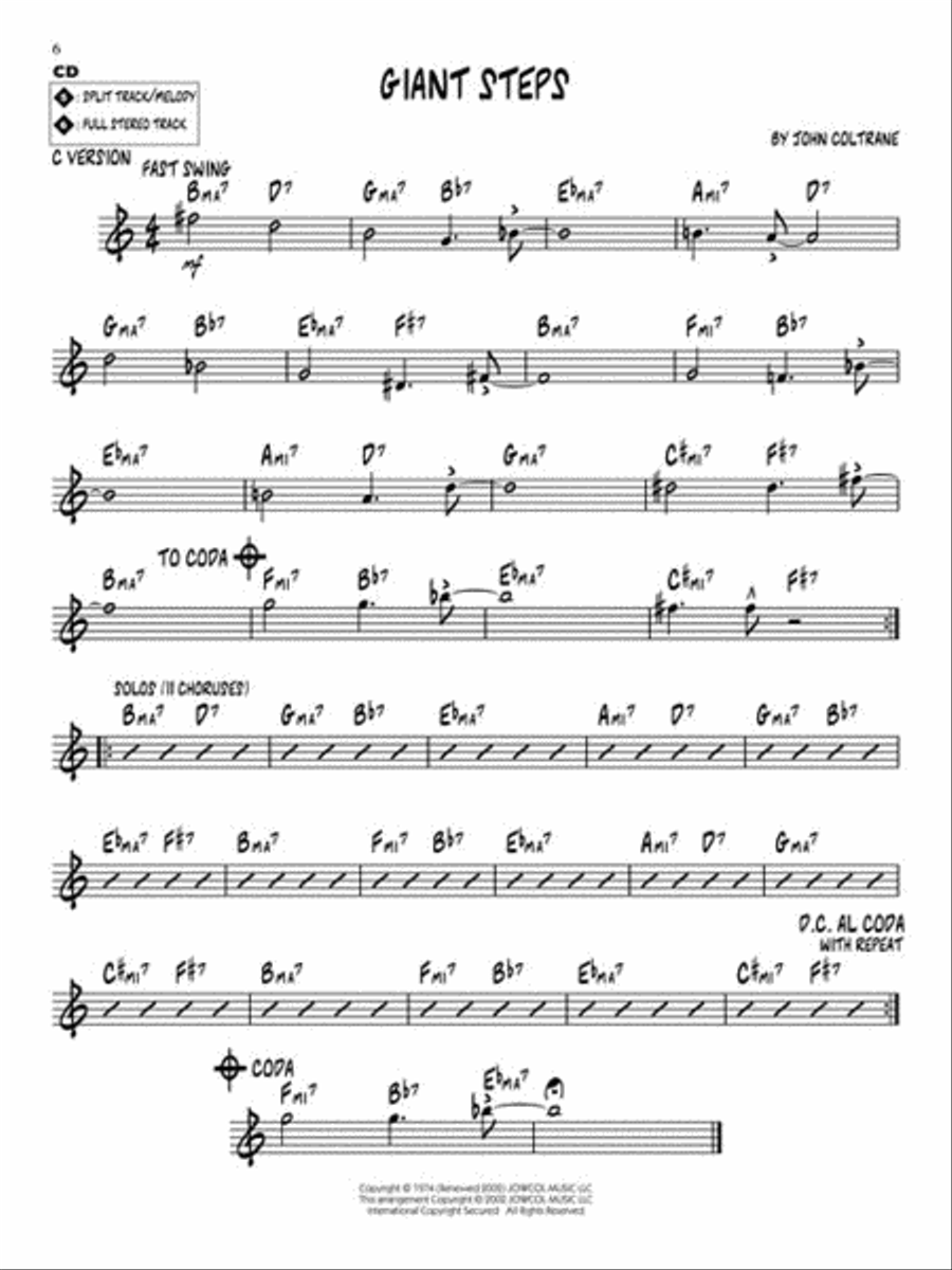 John Coltrane - Giant Steps C Instrument scores gallery preview page 4