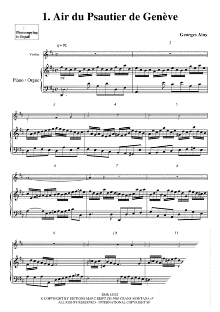 10 Preludes sur des airs anciens Violin Solo scores gallery preview page 3