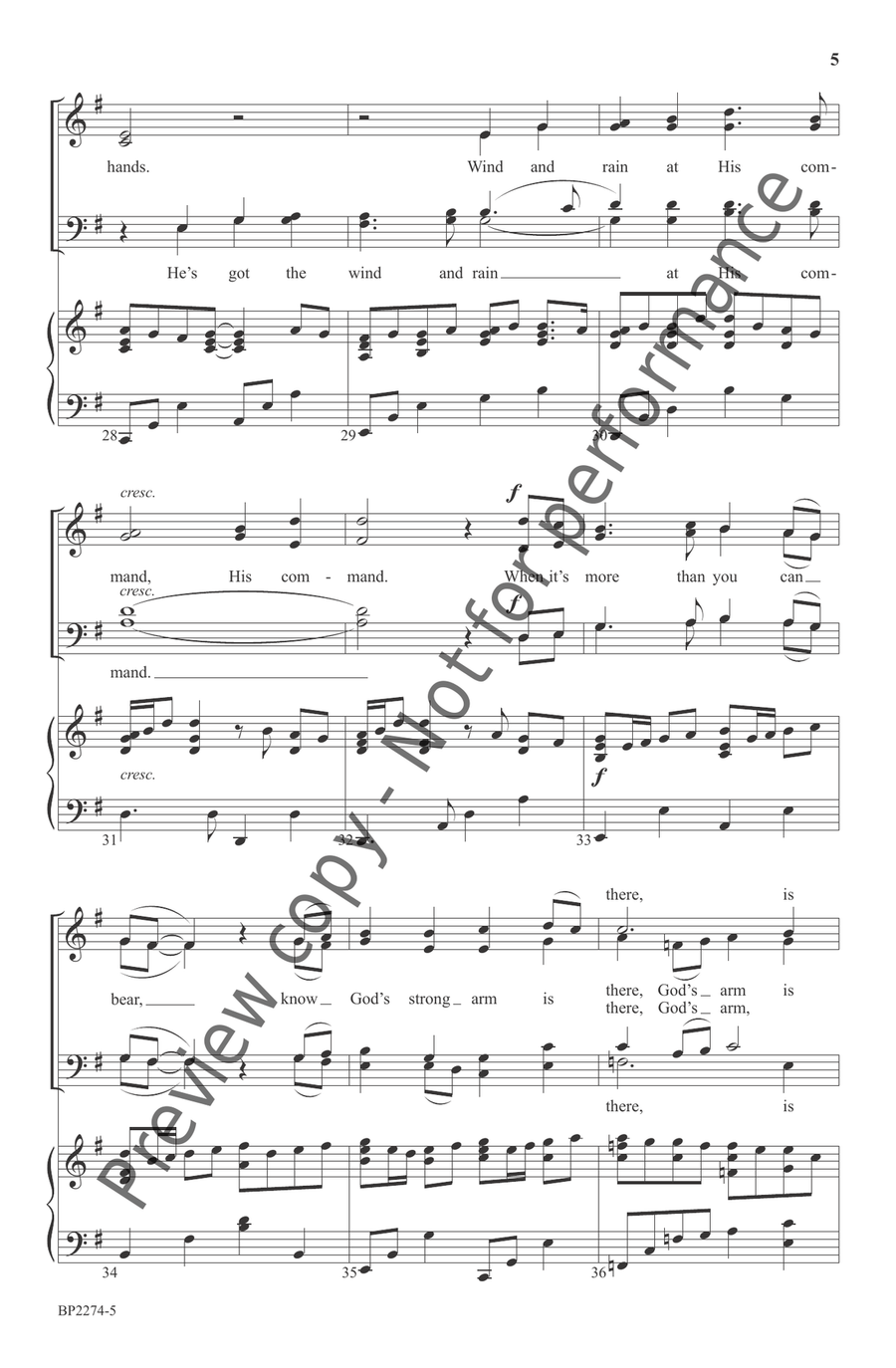 In His Hands 4-Part scores gallery preview page 6