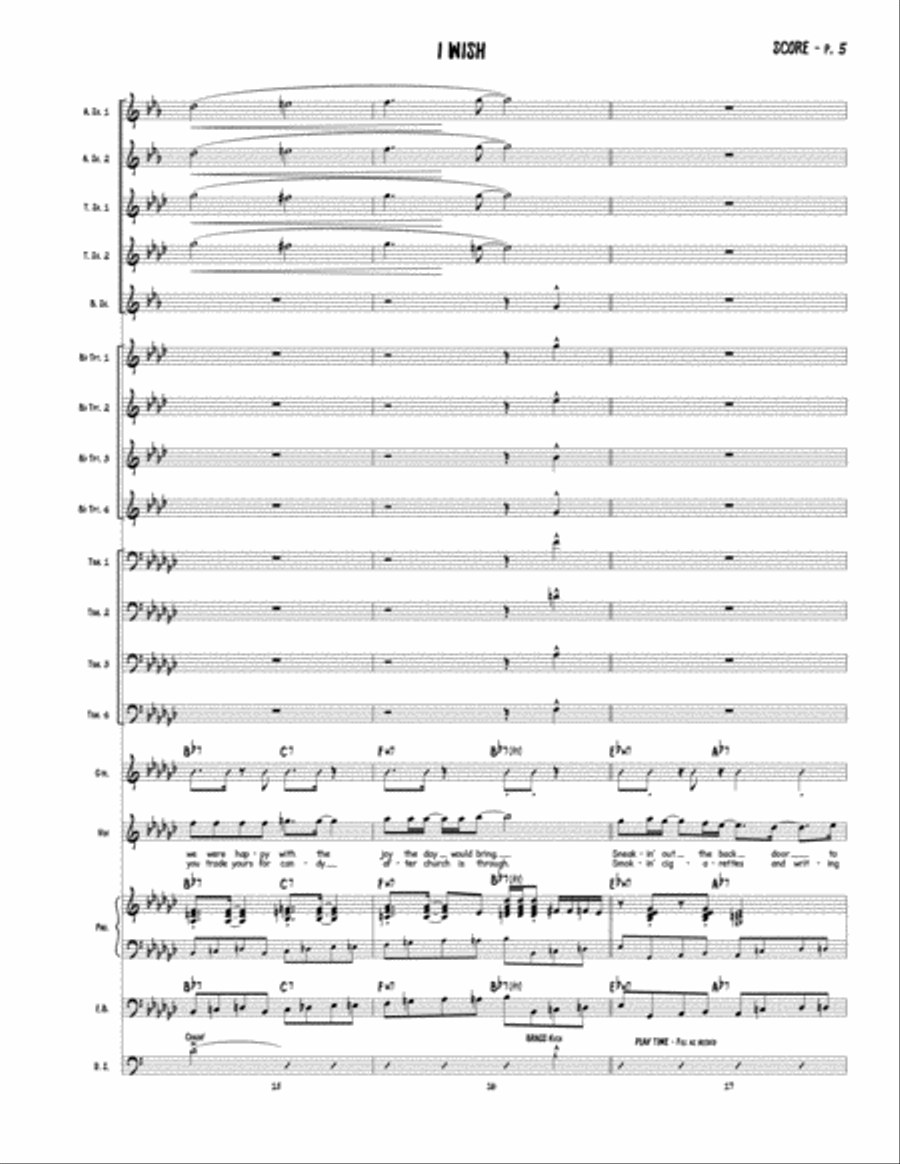I Wish Jazz Ensemble scores gallery preview page 6