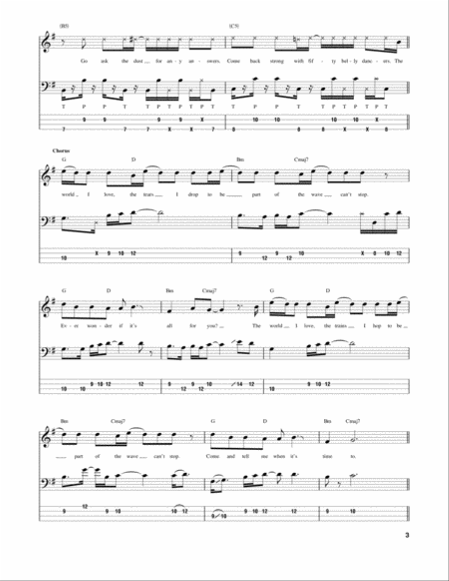 Can't Stop Guitar Tablature scores gallery preview page 3