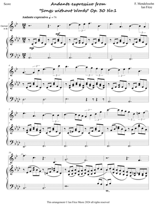 Andante expressivo from "Songs Without Words" Op.30 No.1