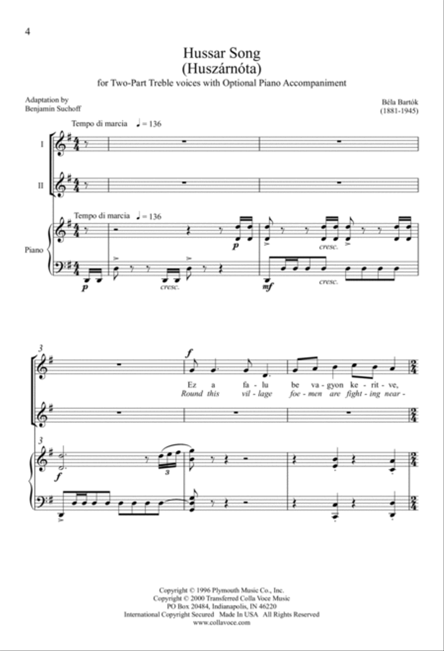 Hussar Song Hussar Song SA scores gallery preview page 3