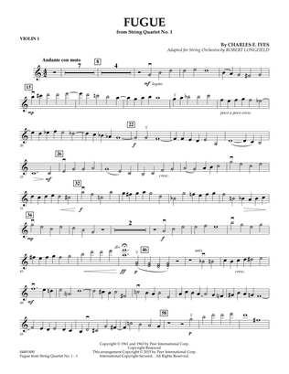 Fugue from String Quartet No. 1 - Violin 1