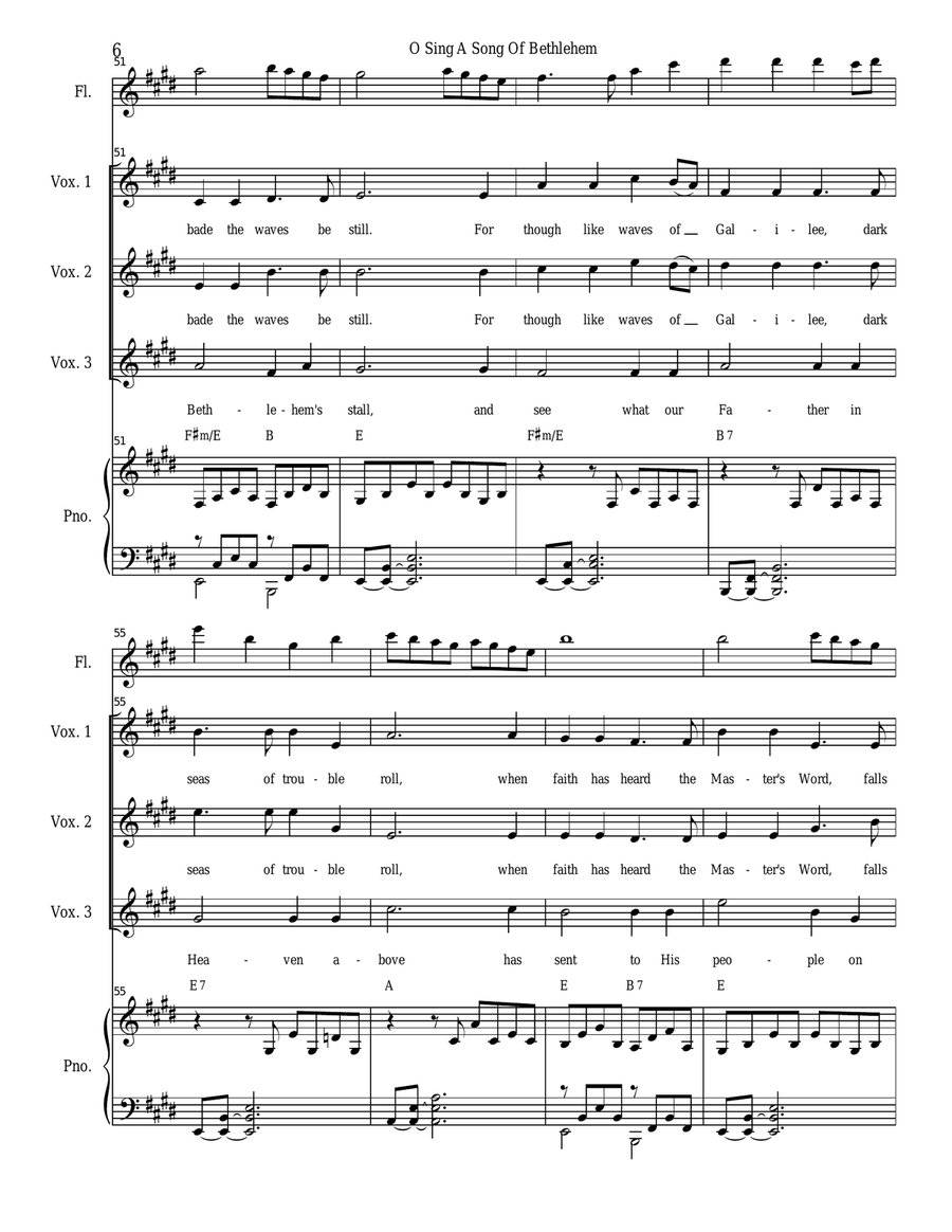 O Sing A Song Of Bethlehem 4-Part scores gallery preview page 6