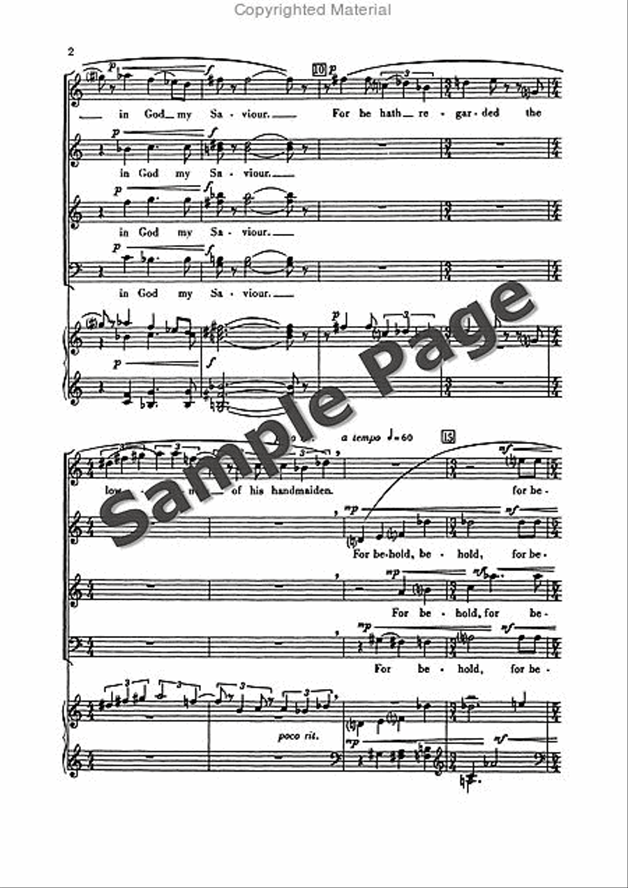 Magnificat and Nunc Dimittis 4-Part scores gallery preview page 5