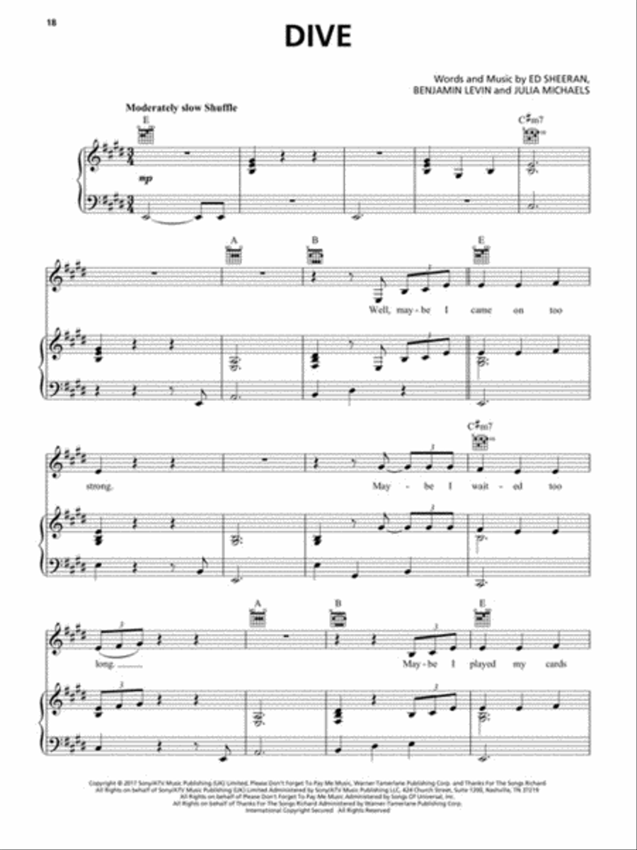 Ed Sheeran – Divide Piano, Vocal, Guitar scores gallery preview page 5