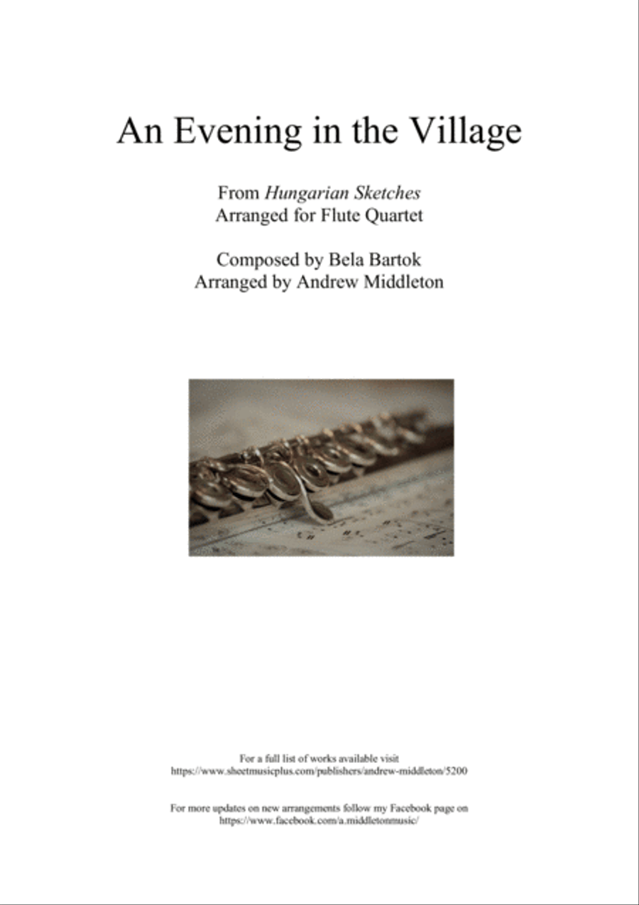 An Evening in the Village arranged for Flute Quartet Flute Quartet scores gallery preview page 1