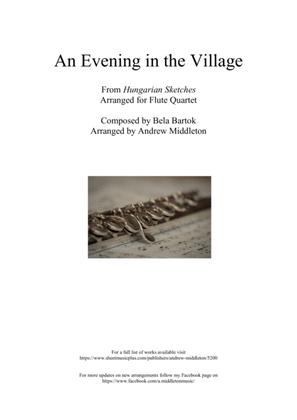 Book cover for An Evening in the Village arranged for Flute Quartet