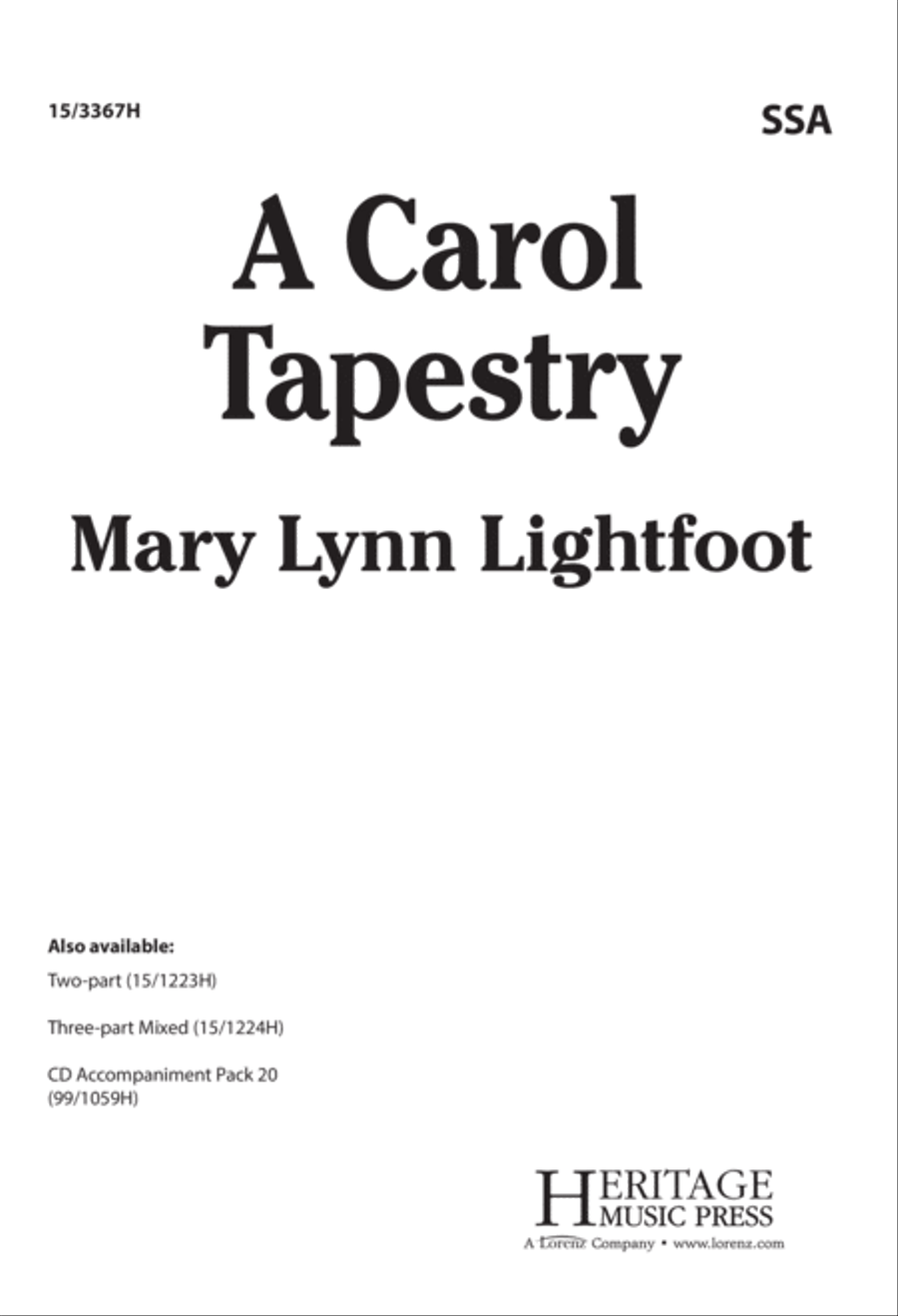 A Carol Tapestry A Carol Tapestry SSA scores gallery preview page 1