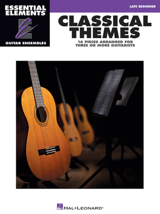 Book cover for Classical Themes – 16 Pieces Arranged for Three or More Guitarists