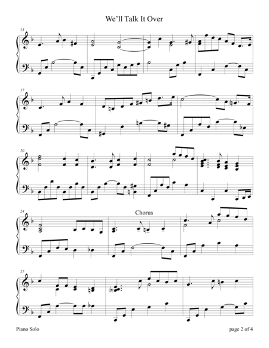 We'll Talk It Over Piano Solo scores gallery preview page 3