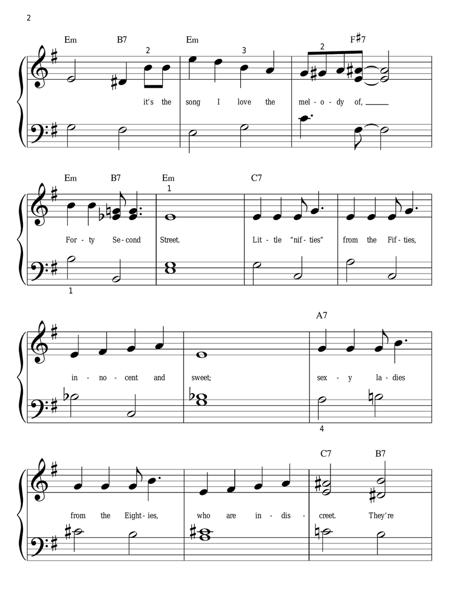 Forty-Second Street Forty-Second Street Easy Piano scores gallery preview page 2