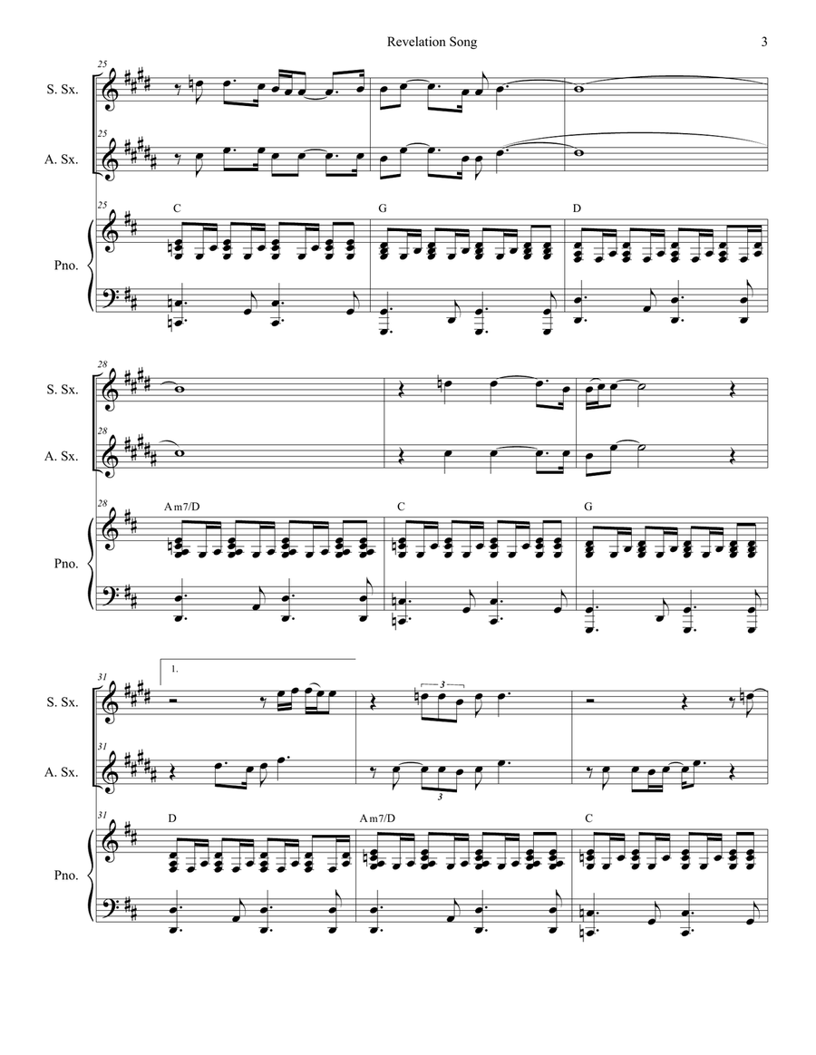 Revelation Song Revelation Song Woodwind Duet scores gallery preview page 3