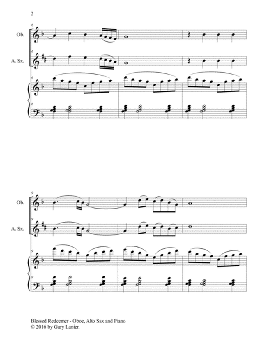 BLESSED REDEEMER(Trio – Oboe, Alto Sax & Piano with Score/Parts) image number null