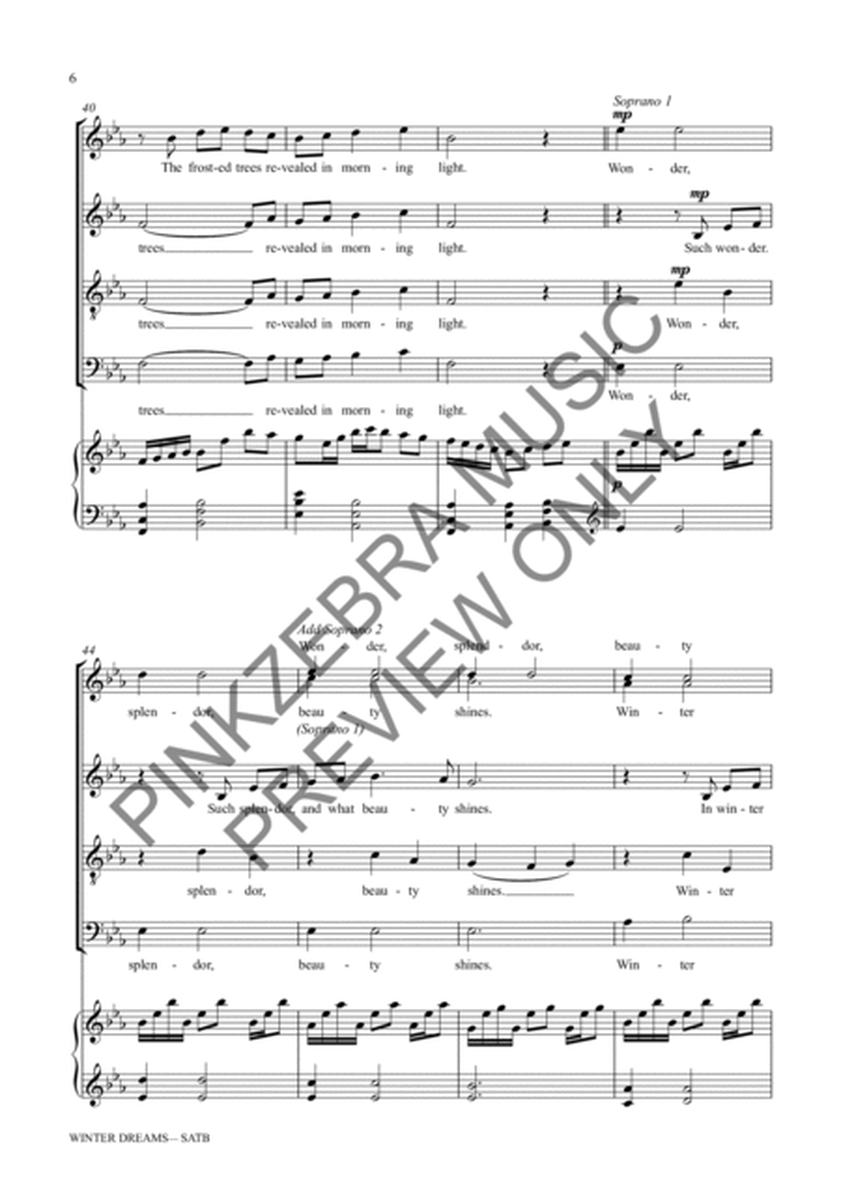 Winter Dreams SATB image number null