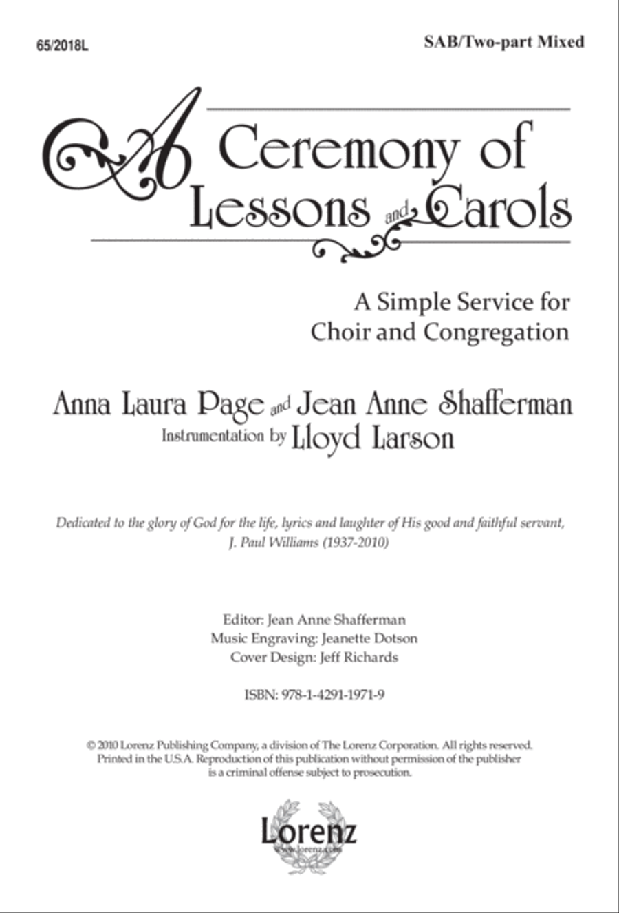 A Ceremony of Lessons and Carols 3-Part scores gallery preview page 2