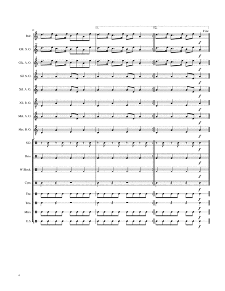 Gōngxǐ Gōngxǐ Orff Instrument scores gallery preview page 5