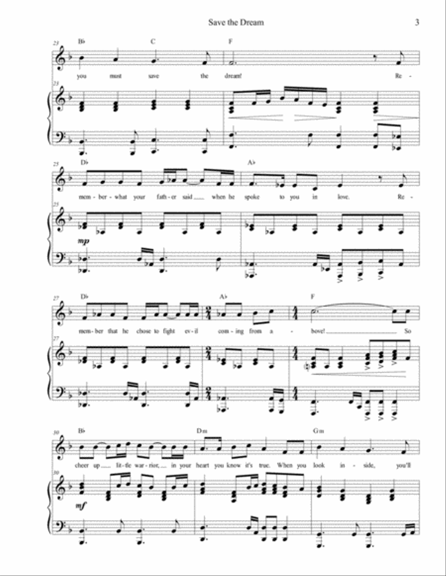 Save the Dream - from Rogue One: A Star Wars Musical Voice scores gallery preview page 3