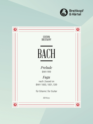 Book cover for Prelude BWV 999 - Fuga based on BWV 1000, 1001, 539