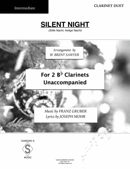 SILENT NIGHT (Stille Nacht) for CLARINET DUET image number null