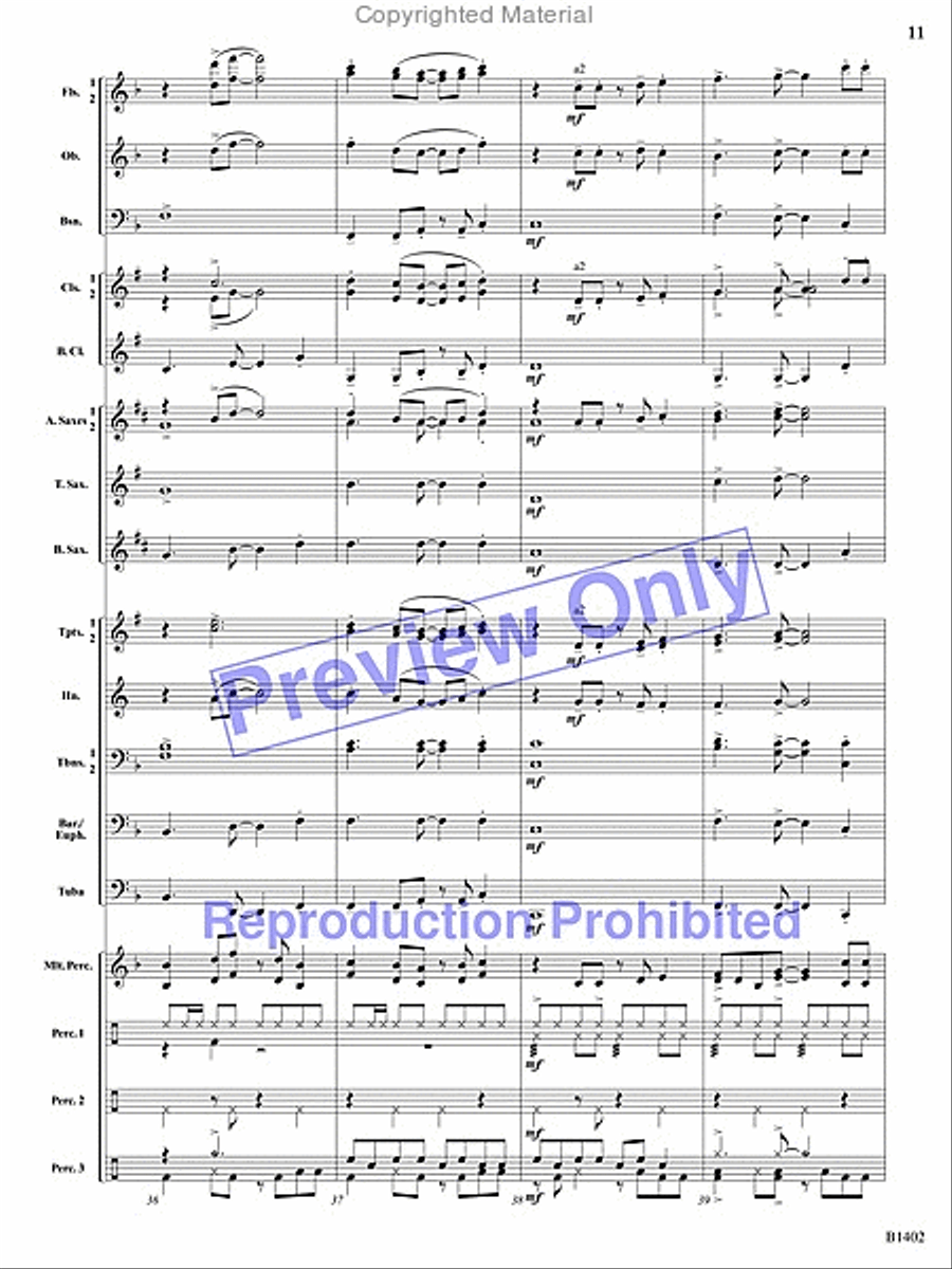 A Jammin' Caribbean Christmas Concert Band scores gallery preview page 10