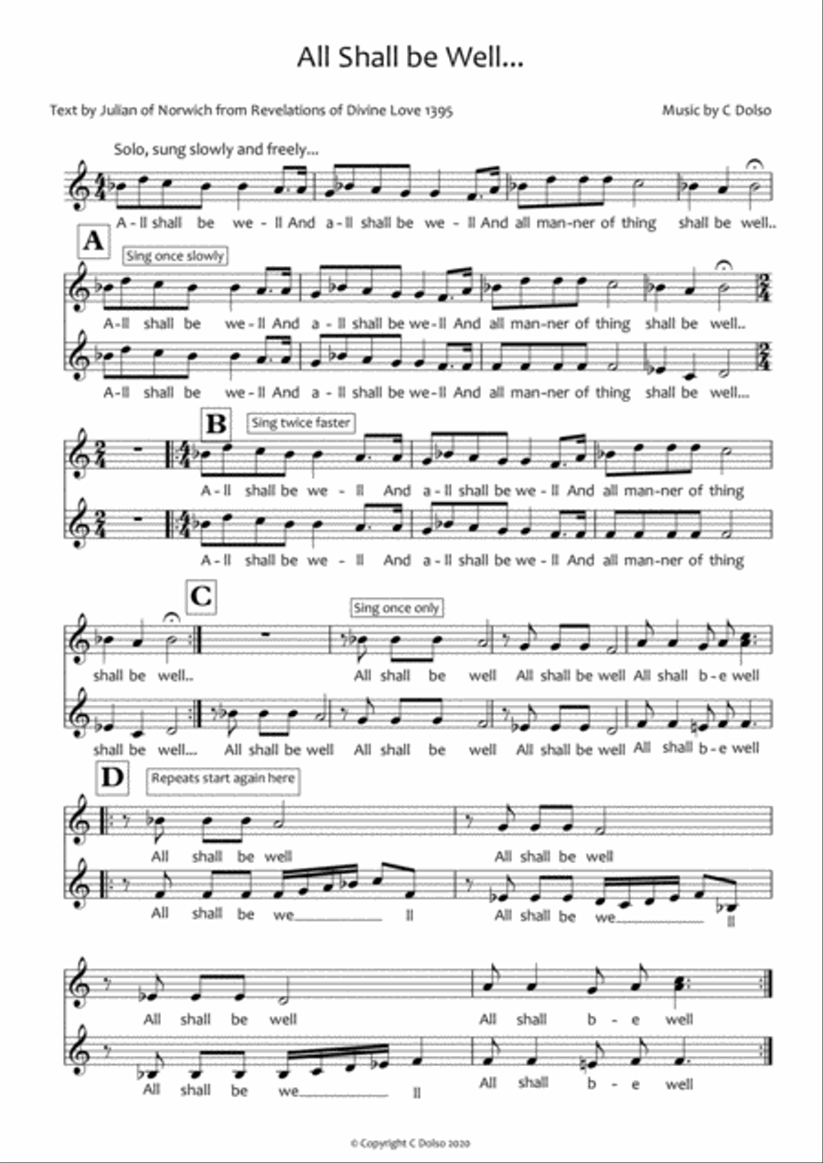 All shall be well Choir scores gallery preview page 1